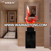 Custom resin red color abstract sculpture for hotel decoration