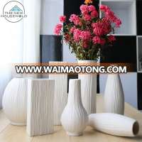 European style modern simple home decoration matt white ceramic vase